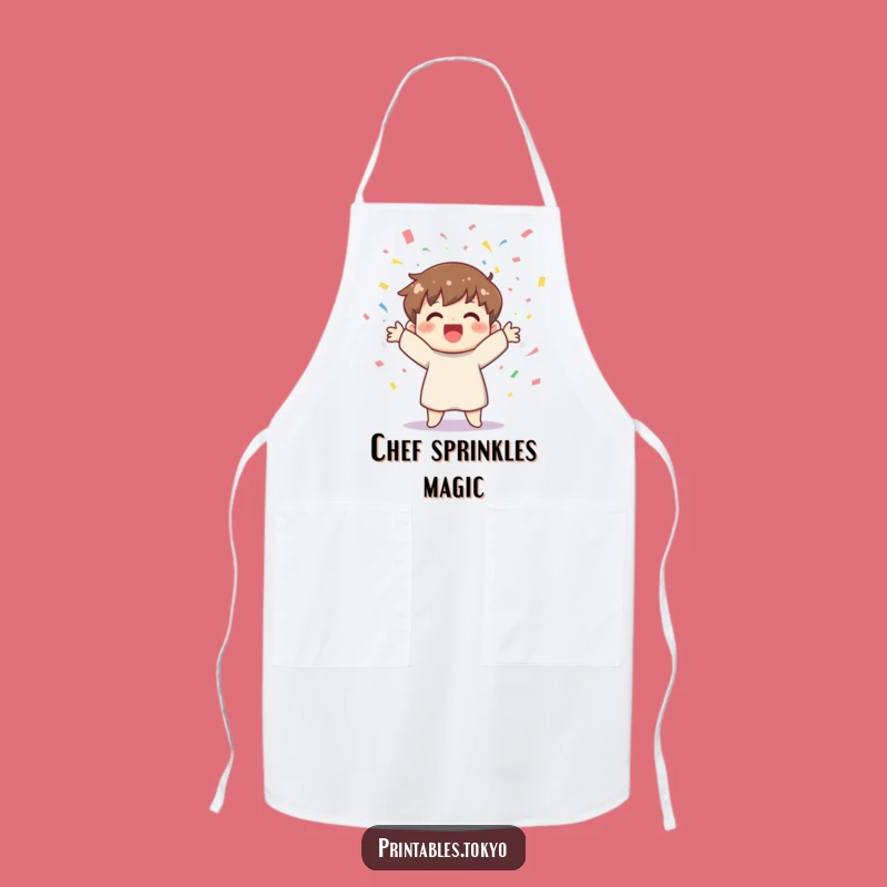 Funny Confetti Apron - Cheerful Character Party Kitchen Gift