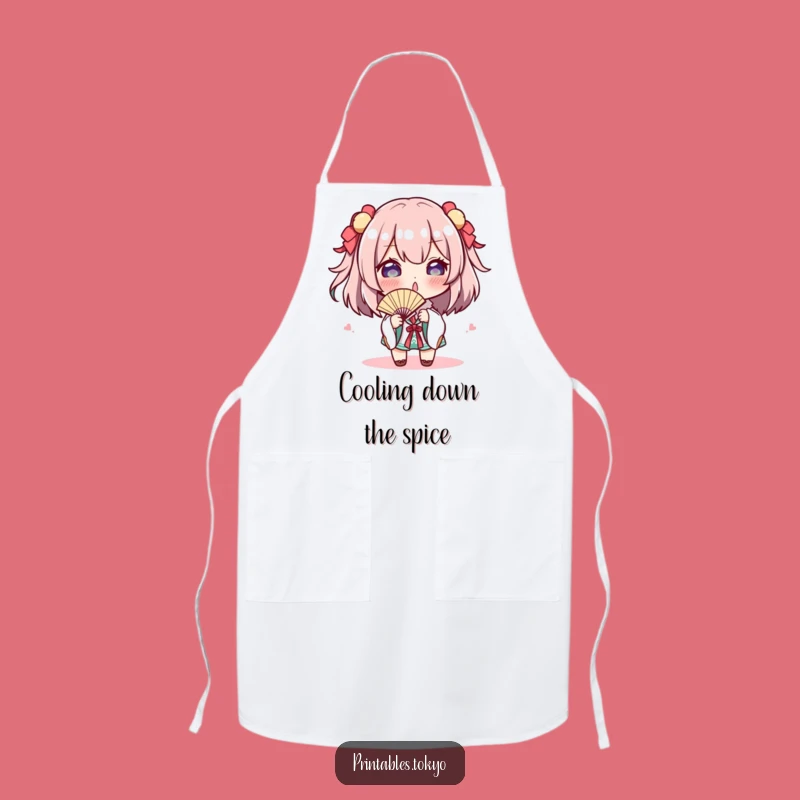 Funny Fan Wielder Apron: Playful Chef Character, Your Hilarious Funny Gift for Kitchen Coolness!