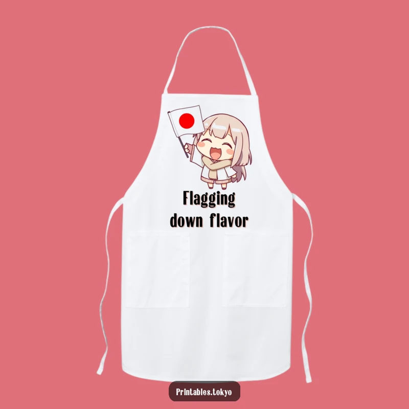 Funny Flag Chef Apron: Waving Character, Practical Humorous Gift for Cooks