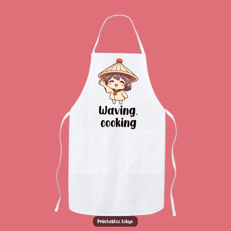 Friendly Chef Funny Apron - Cute Japanese Hat Baker Gift