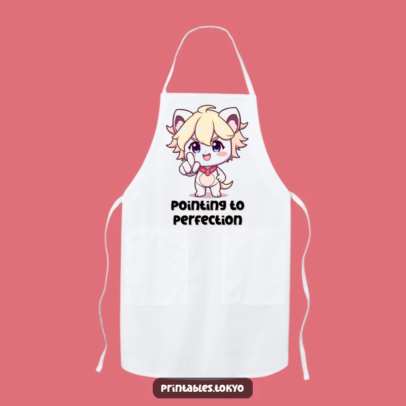 Funny Forward Pointer Apron: Determined Chef Character, Your Hilarious Funny Gift for Culinary Goals!