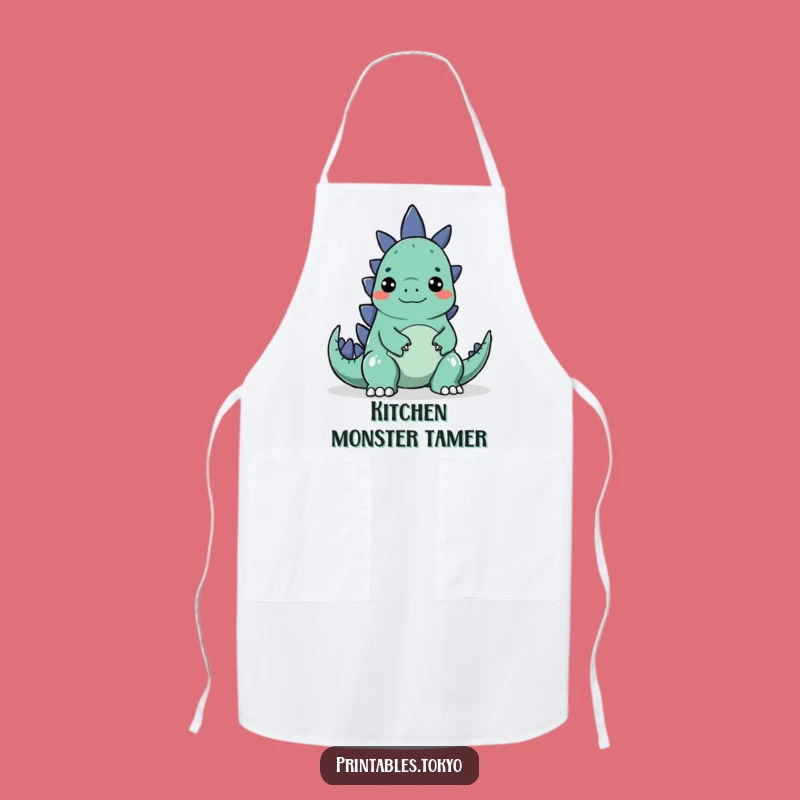 Funny Godzilla Surprise Apron - Cook with Monster Fun, Perfect Funny Gift