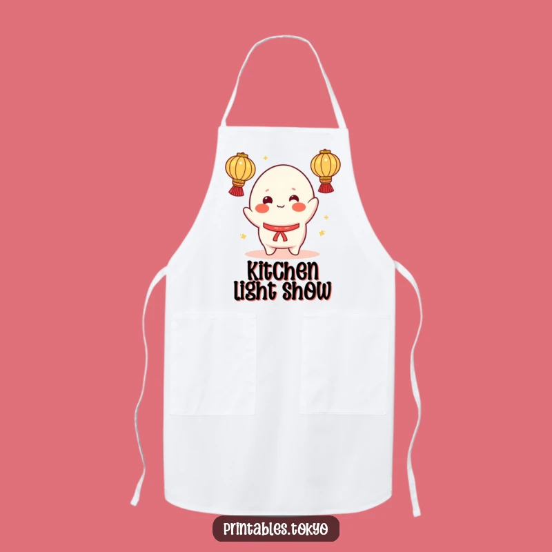 Funny Mochi Apron: Cheerful Juggler Cooking - Playful Kitchen Gift