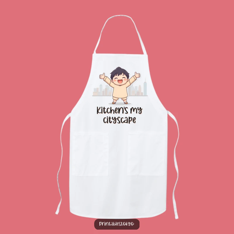 Joyful City Embrace Apron: Cook with Urban Flair!