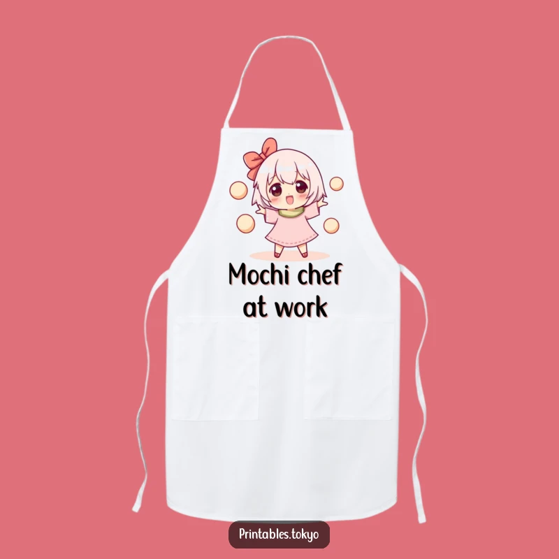 Funny Mochi Chef Apron: Juggling Character, Practical Humorous Gift for Cooks