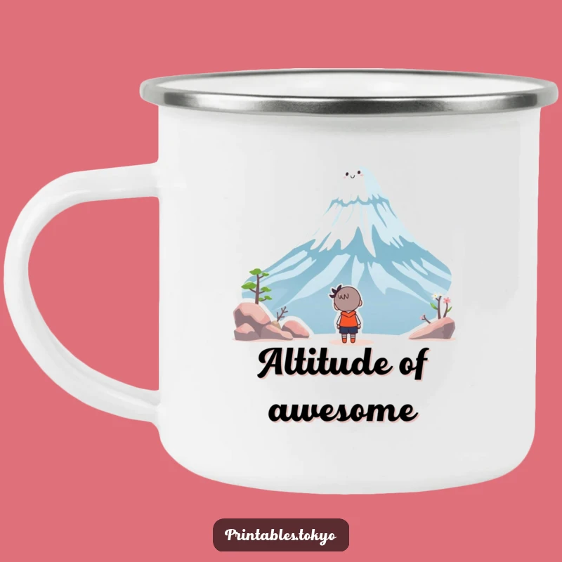 Funny Fuji Wonder Camping Mug - Outdoor Character Art - Adventure Funny Gift