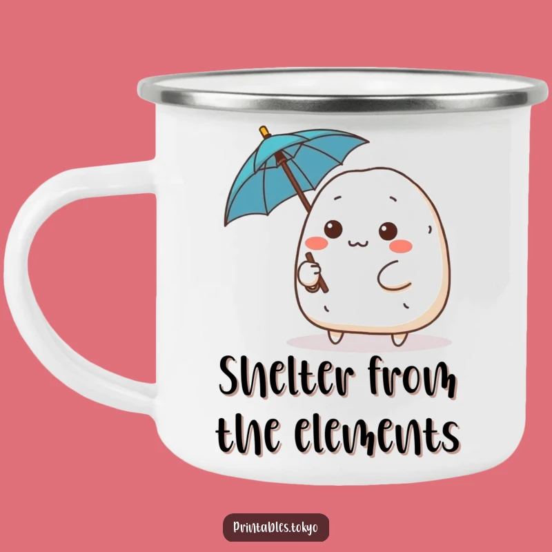Funny Determined Onigiri Umbrella Camping Mug - Adventure Ready Gift