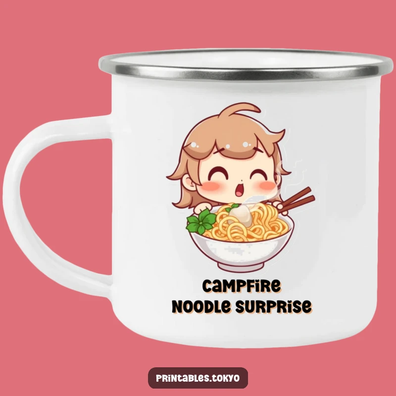 Funny Noodle Campfire Mug: Enjoy Surprising Flavors Outdoors