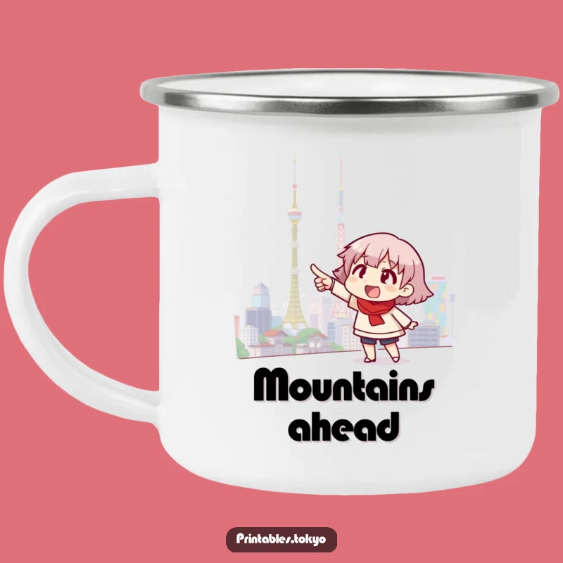 Funny Tokyo Skyline Camping Mug - Urban Explorer, Outdoor Gift!