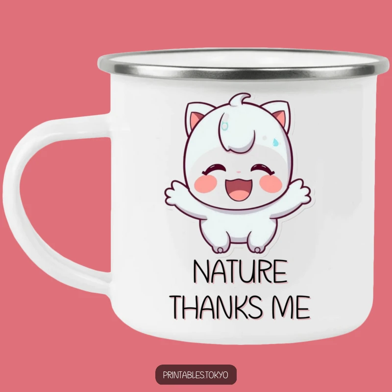 Funny Bowing Camping Mug - Grateful Outdoors, Perfect Gift!