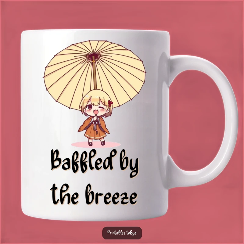 Funny Umbrella Struggle Mug: Hilarious Japanese Tradition Gift!