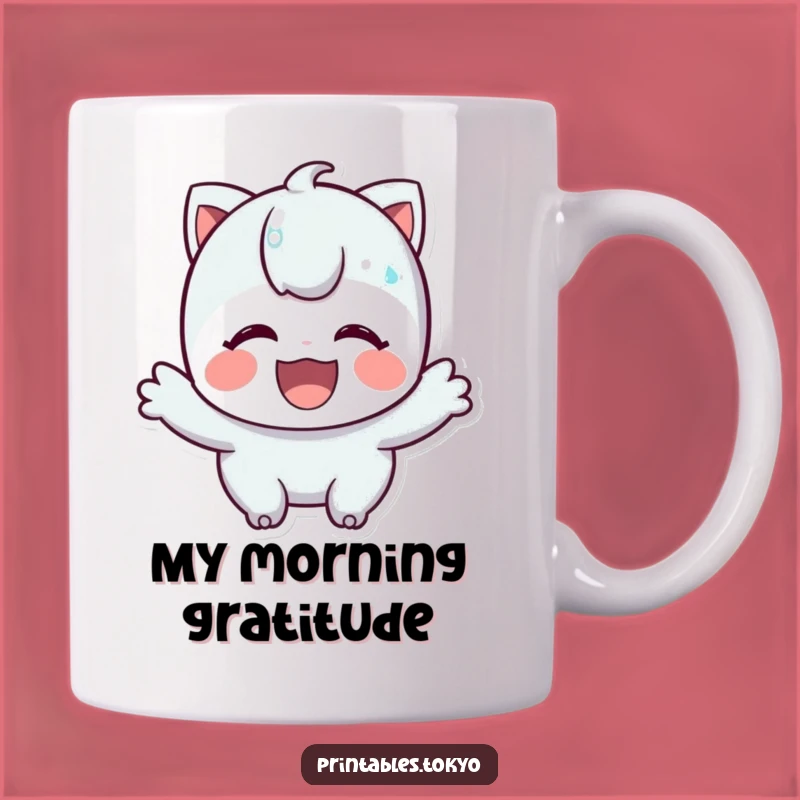Funny Bowing Character Mug - Grateful Smile, Perfect Thank You Gift!