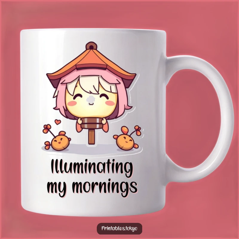 Funny Lantern Peek Mug: Mysterious & Humorous Gift for Curious Souls