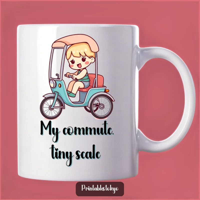 Funny Rickshaw Rider Mug - Quirky Character Transport, Perfect Gift