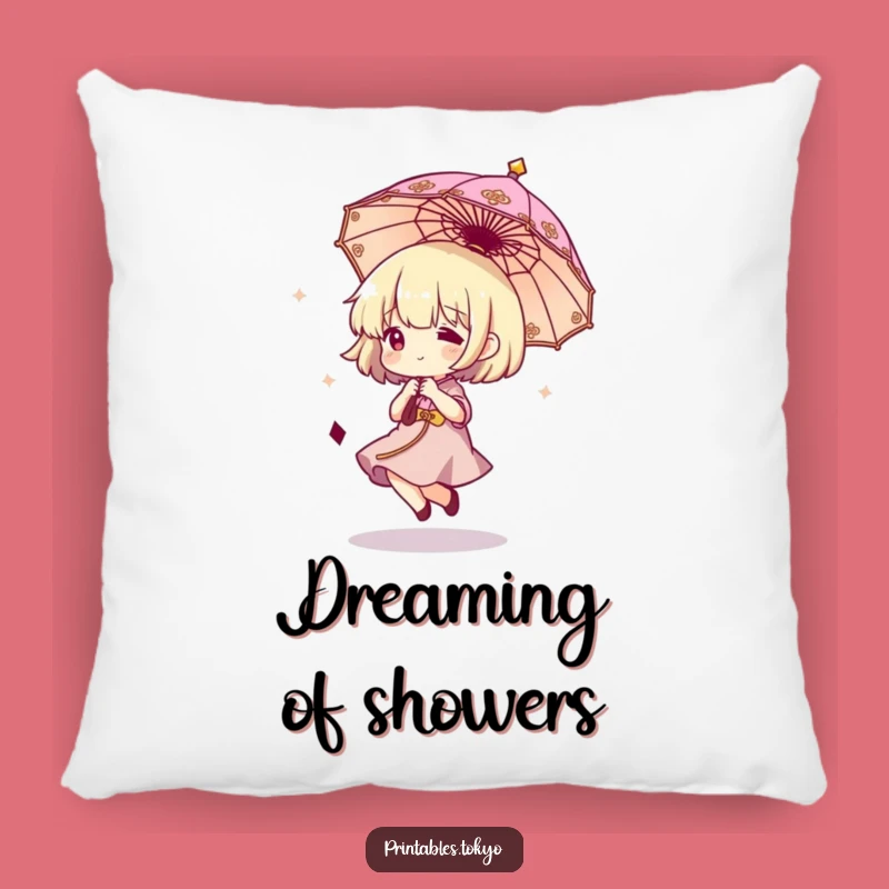 Funny Character Pillow: Cozy Comfort with a Bouncing Umbrella