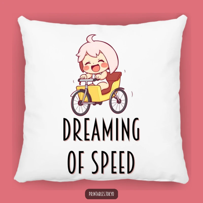 Funny Giggling Rickshaw Pillow - Cozy Comfort with Downhill Thrills