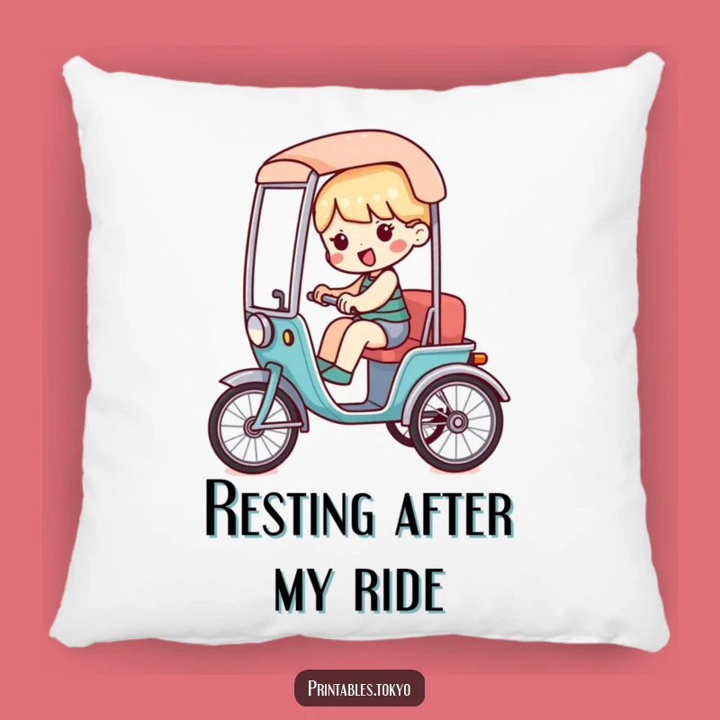 Funny Rickshaw Pillow - Cozy Character Accent, Perfect Gift