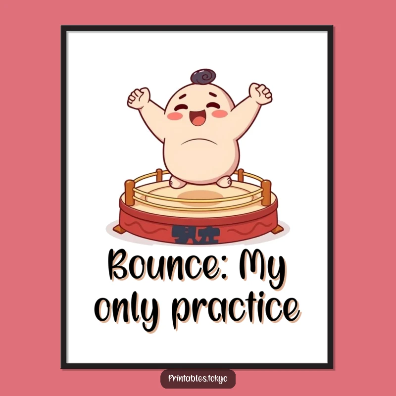 Funny Sumo Bouncer Digital Art - Instant Energy and Humor, Perfect Funny Gift