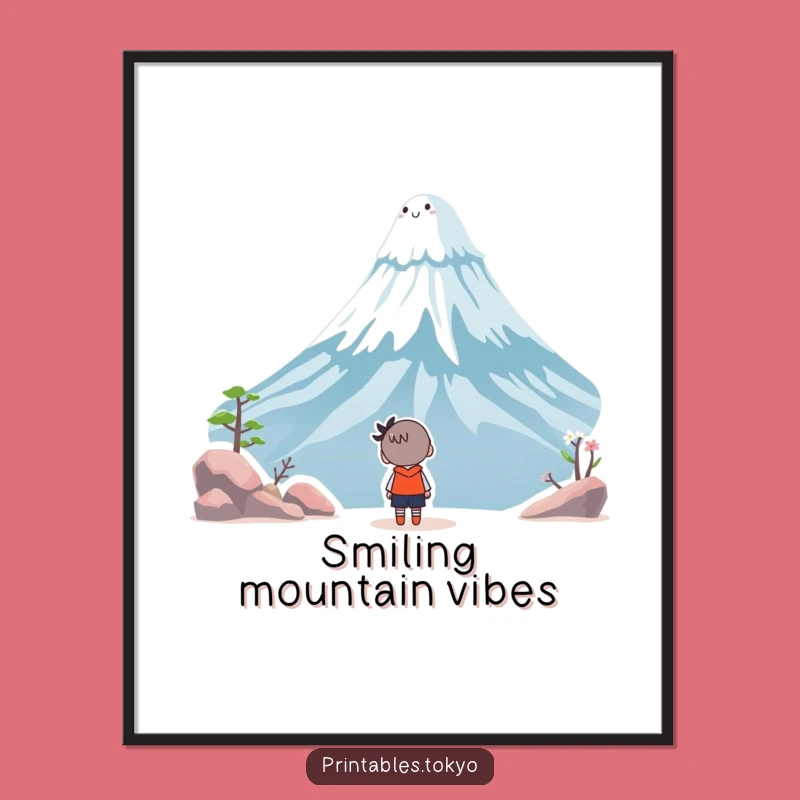 Funny Fuji Wonder Digital Art - Whimsical Character Art - Instant Download Gift