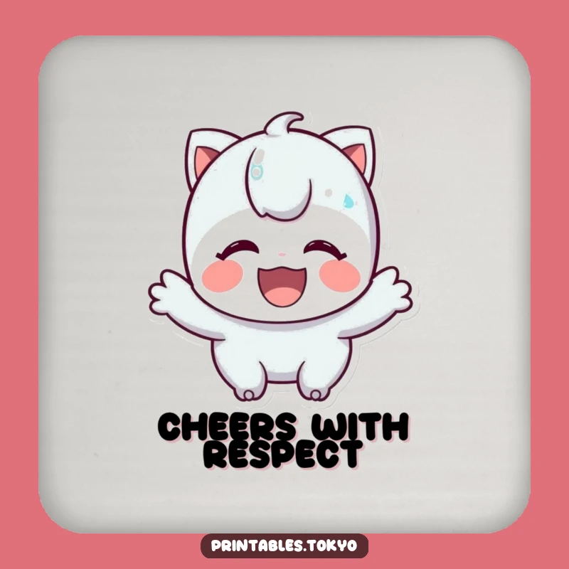 Funny Bowing Coaster - Polite Protection, Perfect Party Gift!