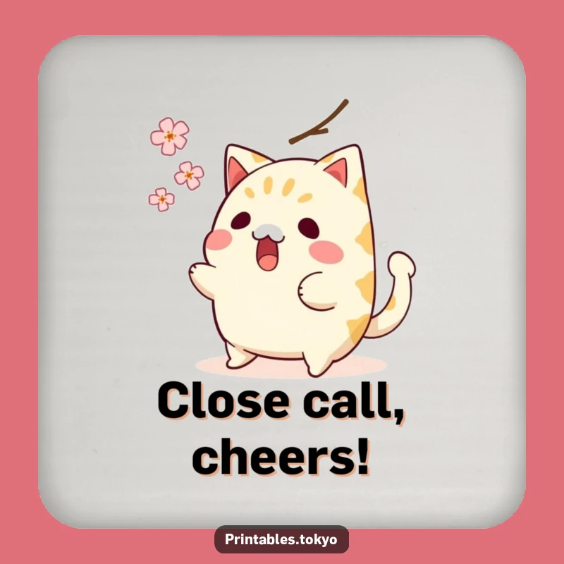 Funny Taiyaki Drink Coaster: Surprised Fish Cake Protects Surface - Hilarious Table Saver