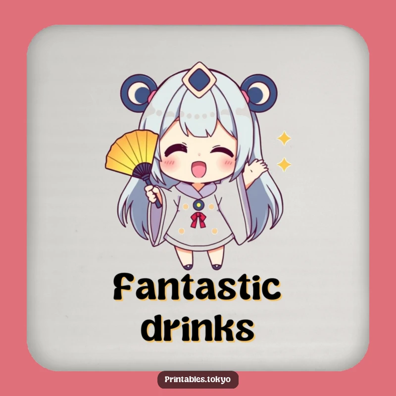 Funny Fan Coaster: Protect Surfaces with Vibrant, Enthusiastic Charm!