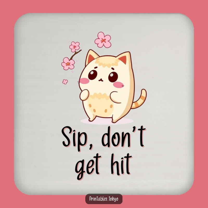 Funny Taiyaki Surprise Drink Coaster: Protect Surfaces, Sweet Moments, Great Funny Gift!