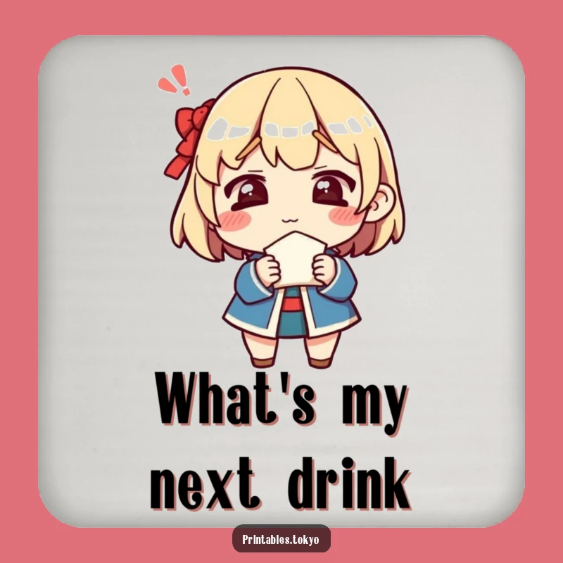 Funny Confused Coaster - Puzzling Protection, Perfect Party Gift!