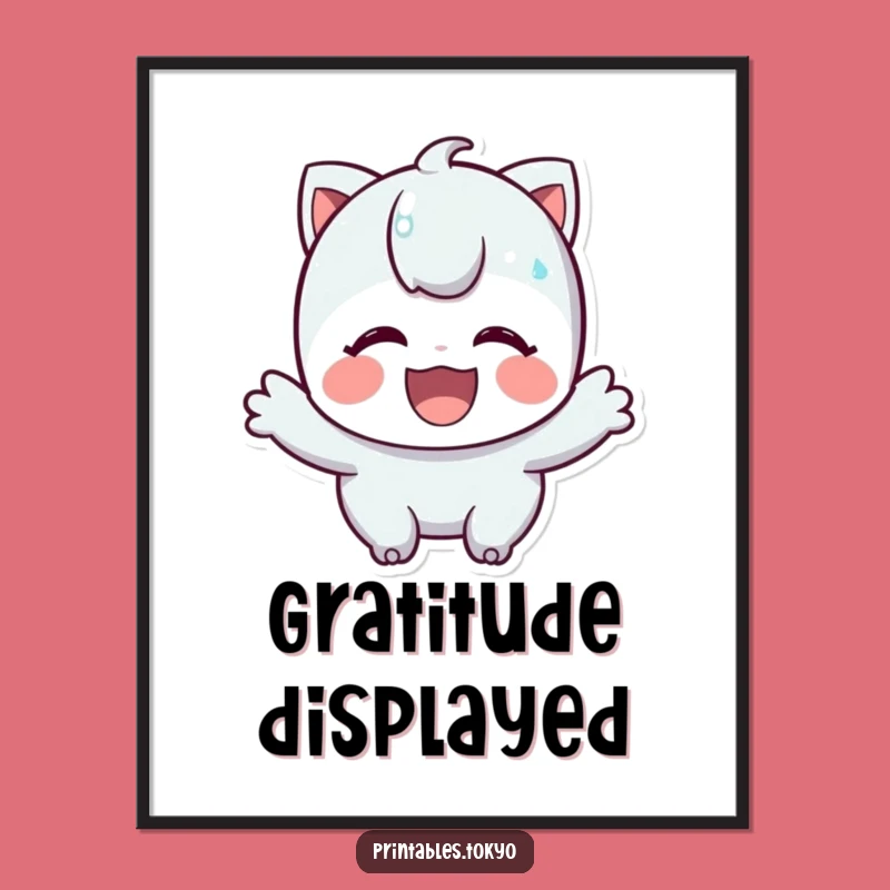 Funny Bowing Poster - Cheerful Art, Polite Decor Gift!
