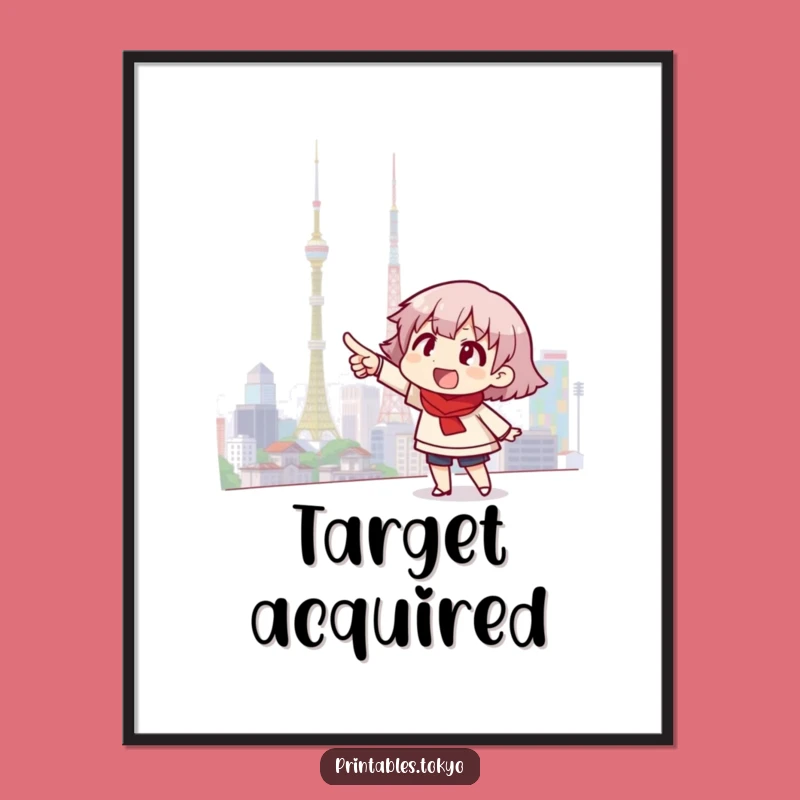 Funny Tokyo Skyline Poster - Exciting City Art, Quirky Decor Gift!