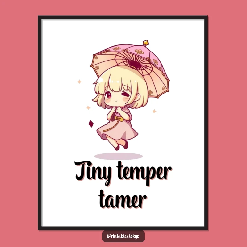 Funny Umbrella Character Poster: Joyful Art for Your Walls