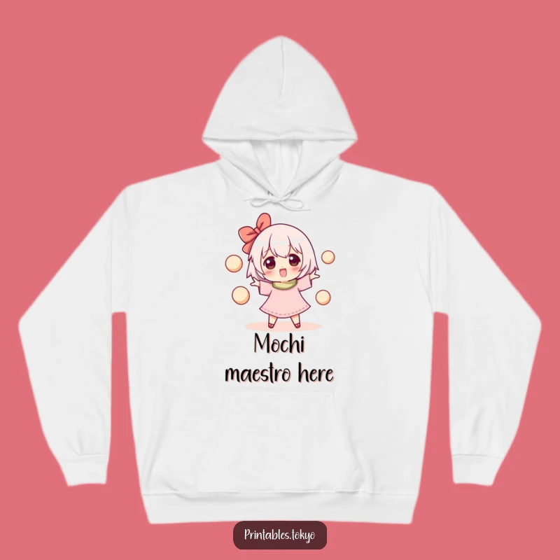 Cozy Funny Mochi Hoodie: Happy Juggler, Warm Humorous Gift for Treat Fans