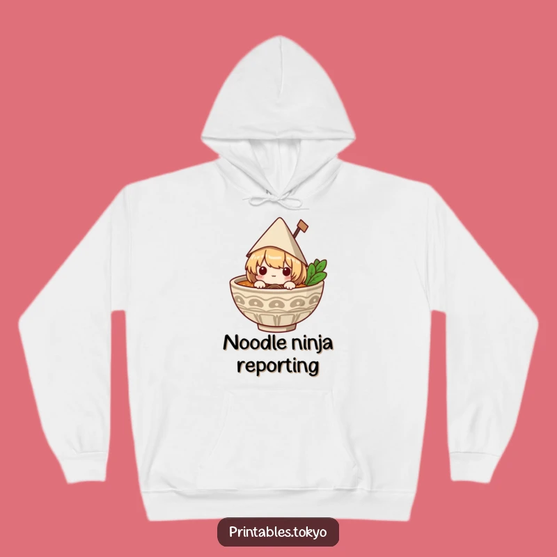 Cozy Funny Ramen Hoodie: Adorable Character Hat, Warm Humorous Gift for Noodle Devotees