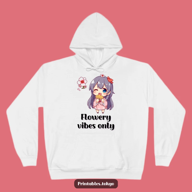 Funny Cherry Blossom Fan Hoodie: Cozy Character Comfort, Perfect Gift