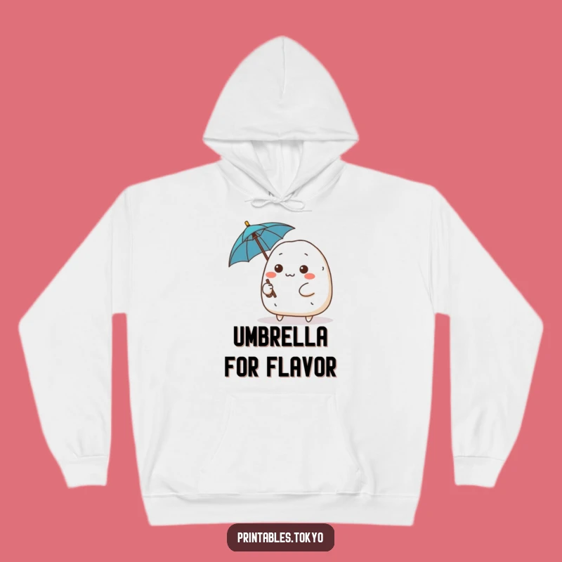 Funny Cozy Onigiri Umbrella Hoodie - Stay Determined and Warm Gift