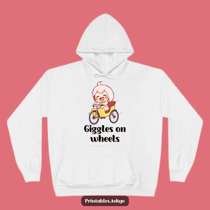 Funny Giggling Rickshaw Hoodie - Cozy Up with Downhill Thrills