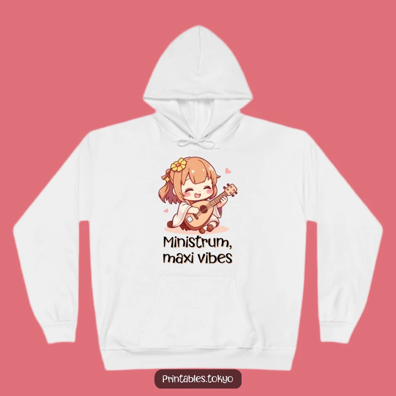 Funny Shamisen Player Hoodie: Cozy Up with Mini Music Vibes!