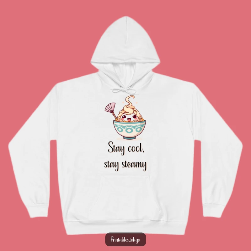 Funny Ramen Hoodie: Happy Bowl Cooling Off - Cozy & Humorous Wear