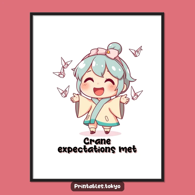 Funny Free Printable Wall Art: Juggling Crane Character, Whimsical Downloadable Decor!