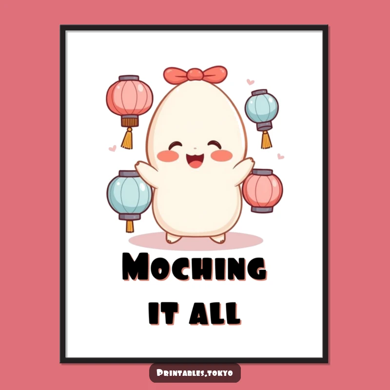 Free Printable Mochi Juggler Wall Art: Fun Downloadable Asian Decor