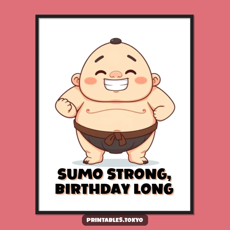 Free Printable Wall Art: Sumo Wrestler - Humorous Downloadable Decor!