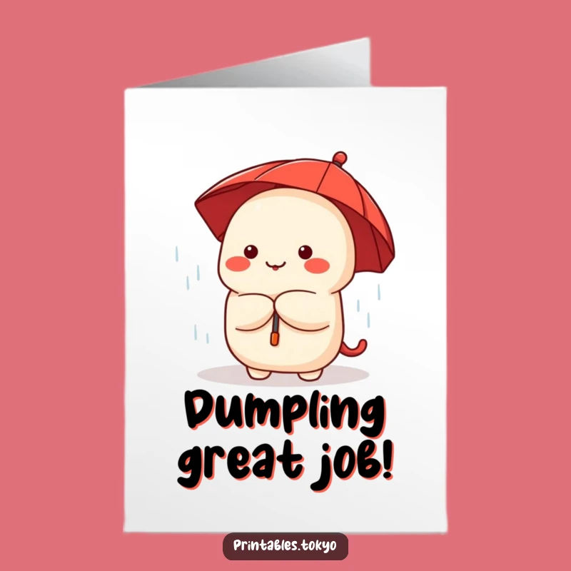 Free Printable Dumpling Shower Congrats Card: Funny Downloadable Gift