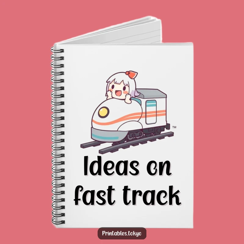 Funny Bullet Train Notebook: Cute Character's Ideas on the Go, Journal Gift