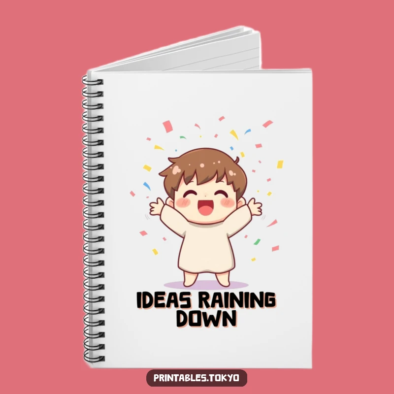 Funny Confetti Notebook - Cheerful Character Party Journal Gift