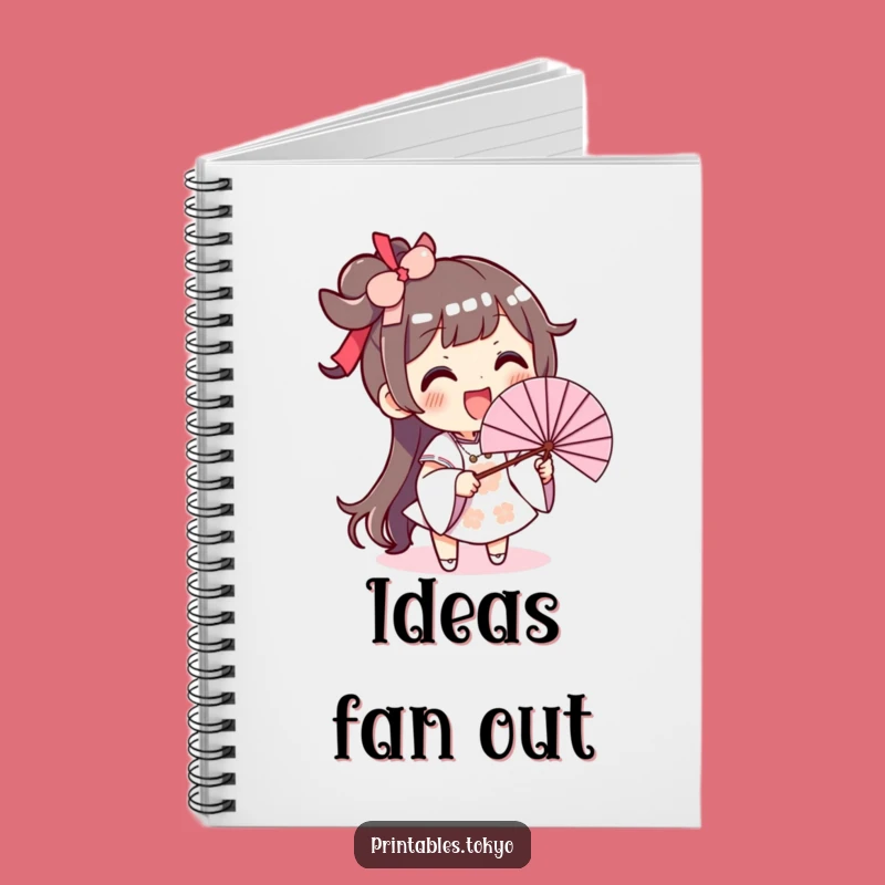 Funny Fan Waving Notebook: Excited Character, Jot Down Breezy Ideas