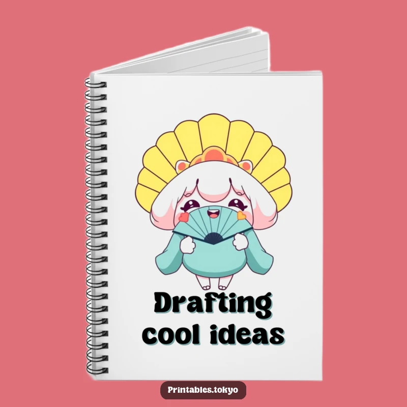 Funny Giant Fan Notebook - Smiling Character Cool Notes Gift