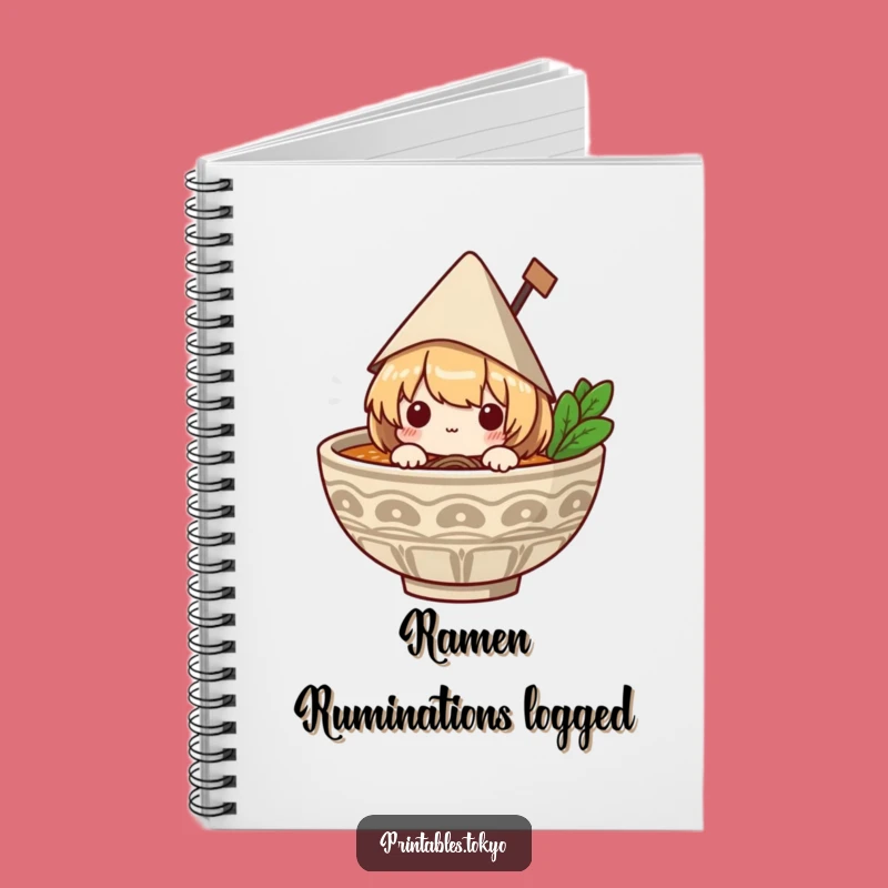 Funny Ramen Notebook: Cute Peeking Character, Ideal Humorous Gift for Writers