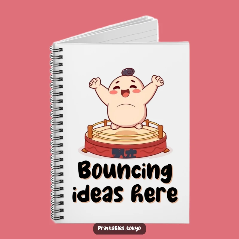 Funny Sumo Bouncer Notebook - Jot Down Ideas with Energy, Perfect Funny Gift