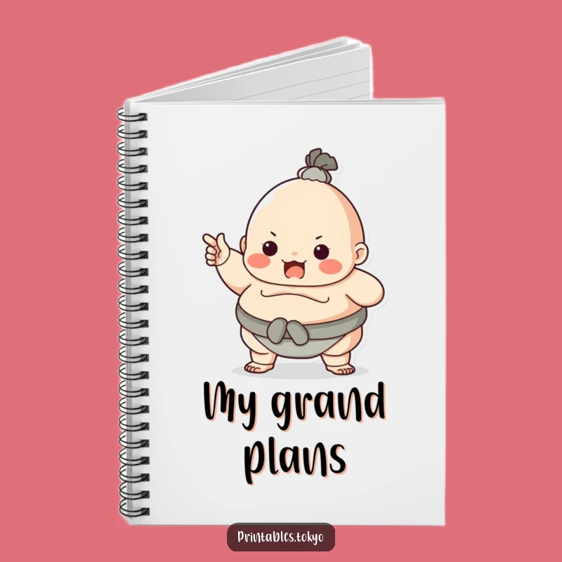 Funny Sumo Wrestler Notebook - Jot Down Ideas with Bold Style