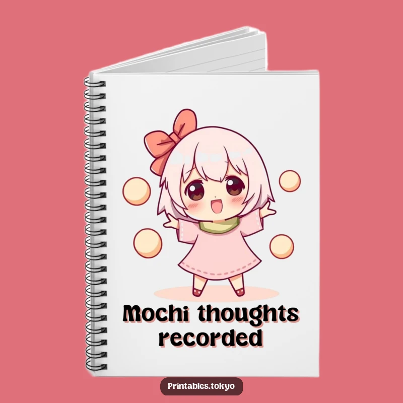 Funny Mochi Notebook: Juggling Character, Ideal Humorous Gift for Writers